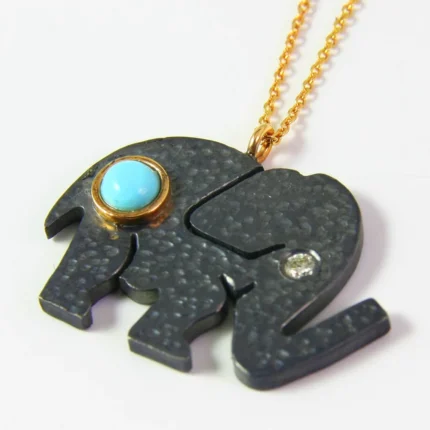 Turquoise Elephant Necklace