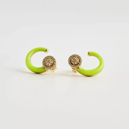 Enamel Hoop Earings