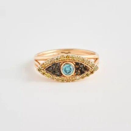 Blue Diamond Eye Ring