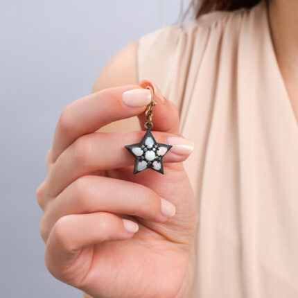 Star Necklace with Opal Detail